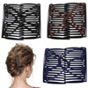 3 Pieces Elastic Magic Hair Comb Stretchy Double Comb Hair Forks Clips For Women Beaded Hairpins Girls Vintage Hairstyle Multipurpose Hair