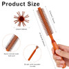 2 Pcs Mini Round Curl Brush Set Portable Bristle Brush Rollers For Styling Thin Hair Short Hair Bangs Blow Drying Lifting And Men S Beard