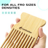 Combetter Bamboo Hair Pick Comb Afro Pick For Thick Curly Hair And Beard