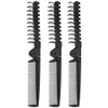 Qjaiune 3Pcs Travel Foldable Brush Anti Static Hair Comb And Double Headed Hairdressing Tool For Men And Women Black