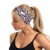 Galepromot Purple Fashion Women Leopard Print Cross Elastic Headband Gym Hairband Hair Women S Fashion Headbands