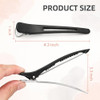 Xtiieed Hair Sectioning Clips 6 Pack No Crease Duck Bill Clips Black