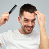 Carbon Fiber Barber Comb 2 In 1 Salon Stylist Comb Heat Resistant Fine And Wide Tooth Professional Hairstylist Tool
