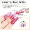 Bevimee Pink Glitter Sparkle Nail Polish Quick Dry Shimmer Holographic