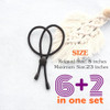 Aicily 6 Count Afro Puff Ponytail Ties Adjustable Hair Ties For Thick Curly Natural Hair Buns Long Cushioned Headband Ties For Women S