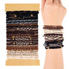 Bouboni 24Pcs Boho Hair Ties Bracelet Hair Ties For Women Girls No Damage Hair Bands For Thick Thin Long Curly Hair Accessories Style I