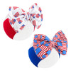 Oneninedream Hairband 4Th Of July Baby Headband American Flag Bow Patriotic Headband Red Blue White Newborn Bows Infant Headband For Baby