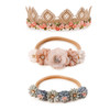 Bfnaagirl Baby Girl Floral Headband Nylon Flower Crown Elastic Hairband 3Pcs Hair Accessories Gift For Girls 9572