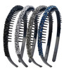 Huachi 4Pcs Fashion Rhinestone Headband For Women With Teeth Non Slip Head Bands Comb Headbands Crystal Hairband Sparkly Diamond Hairbands