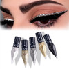 Glitter Eye Liner Liquid 5 Colors Sparkling Diamond Eyeliner Metallic Gold Black Silver White Eyeliner Liquid Waterproof Shimmer Eyeshadow