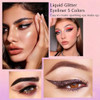Glitter Eye Liner Liquid 5 Colors Sparkling Diamond Eyeliner Metallic Gold Black Silver White Eyeliner Liquid Waterproof Shimmer Eyeshadow