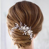 JAKAWIN Bridal Hair Accessories Wedding Hair Comb Silver Pearl Hair Piece for Women HC034 (1 Silver)
