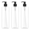 Bar5F Empty Shampoo Conditioner and Lotion Pump Bottles 12-Ounces Empty Clear 3-Pack