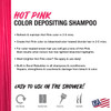 Hot Pink Color Depositing Shampoo - Semi Permanent Hair Color with BondHeal Bond Rebuilder - Hot Pink Hair Dye 6.4 oz