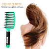KTKUDY Detangling Brush Boar Bristles Hairbrush Make Hair Shiny & Healthier Curved and Vented Detangler Brush for Women Men Kids Wet & Dry Hair (Ligh