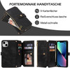 ZCDAYE for iPhone 15 Case with Card Holder, Premium Retro PU Leather Wristle Strap Zipper Kickstand Flip Cover Women Girl, Wallet Phone Case for iPho