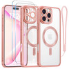 Meifigno Candy Frosted Magnetic Case for iPhone 16 Pro Max 6.9", [2X Screen Protectors & Wrist Strap] [MagSafe Compatible] Full Camera Protection for
