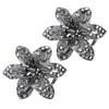 LALAFINA 2pcs Vintage Metal Jaw Clips Rhinestone Hair Claw Clip Crystal Hair Jaws Fancy Thick Hair Barrette Clamp Hair Accessories for Women Girls