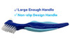 Ocircle Premium Hard Denture Brush Toothbrush, White Carrying Case, Multi-Layered Bristles & Portable Denture Double Sided Brush, Denture Care(Pack o