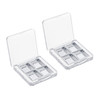 SUPERFINDINGS 6PCS Clear DIY Empty Eyeshadow Pallet Lipstick Container Makeup Empty Case for Girls Women with 24PCS Empty Square Aluminum Palette Pan