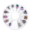 Minejin 3D Nail Art Luxury Flame Rhinestone Alloy Shining Dride Party Diamond Decorations 24 Pcs