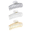 ACCGLORY Clear Claw Clips for Women Thick Hair Crystal Resin Large Hair Clips for Women Fine Invisible Transparent Big Jaw Clips Hair Accessories