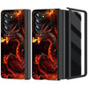 ACWDMKH for Galaxy Z Fold 6 Case,for Samsung Galaxy Z Fold 6 Case Slim Hard PC Ultra-Thin Anti-Scratches Shockproof Protective Cover,Cool Red Dragon