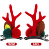 Antler Hair Clip 4 Pairs Cute Reindeer Hair Barrettes Alligator Deer Horn Hairclips and Ears Hair Pins for Christmas Party (Red)