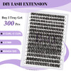 Lash ClusterS Eyelash Extension Kit Individual Lashes Clusters with Lash Cluster Glue and Remover for DIY Eyelashes Extensions (Kit,B07)