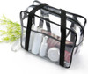 Louise Maelys Travel Clear Makeup Handbag Large Toiletry Cosmetic Organizer Bag Waterproof