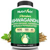 Nutrivein Ashwagandha for Men & Women - 1600mg - Enhanced with Black Pepper - High-Absorption Root Powder Ashwagandha Supplements for Mood Balance, R