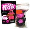 Angry Beaver Bath Bombs - Funny Pink Beaver Design - XL Bath Fizzers for Women - Giant, pink and black, Handcrafted, 2 pk