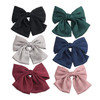 Numblartd 6Pcs French Oversize 8 Inch Bow Hair Clips Barrettes - Women Huge Satin Solid Spring Hair Clip Hair Styling Accessories