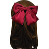 Numblartd 6Pcs French Oversize 8 Inch Bow Hair Clips Barrettes - Women Huge Satin Solid Spring Hair Clip Hair Styling Accessories