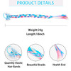 8 Pieces Colored Braids Hair Extensions with Rubber Bands Ponytails Hair Bows Rainbow Color Synthetic Hairpieces Glitter Braided Hair Extensions for