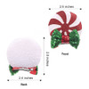 JIAHANG Christmas Mouse Ear Clips with Glittering Sequin Bow 2 Pairs, Lollipop Girls' Hair Barrettes Hair Accessories for Theme Party Festival Decora