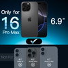 JETech 5 in 1 Matte Case for iPhone 16 Pro Max 6.9-Inch with 2-Pack Each Tempered Glass Screen Protector and Camera Lens Protector, Translucent Back