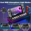 Switch Dock Station for Nintendo Switch/Switch OLED, TV Switch Dock with 4K HDMI Adapter, 4 Joycon Chargers and 8 Game Slots, Switch TV Dock Portable