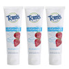 Tom's of Maine Natural Children's Fluoride-Free Toothpaste, Silly Strawberry, 4.2 Oz(Pack of 3)