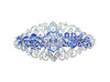 Faship Gorgeous Blue Crystal Flower Barrette Clip
