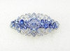 Faship Gorgeous Blue Crystal Flower Barrette Clip