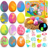 Easter Bath Bombs for Kids with Toys Inside - Perfect Basket Stuffers, 12Pcs Kids Bath Bombs with Glow-in-The-Dark Surprise Inside, Handmade Bubble B