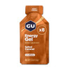GU Energy Original Sports Nutrition Energy Gel, Vegan and Dairy-Free On-the-Go Energy for Any Workout, Salted Caramel, 8-Count
