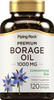 Piping Rock Borage Oil Supplement | 1000 mg Softgel Capsules | 120 Count | Cold Pressed | Hexane Free | Non-GMO, Gluten Free Supplement