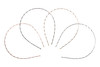 L. Erickson Metal Wave Headband 4-Pack - Gold/Silver/Rose Gold/Gunmetal