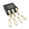 Dofash 20Pcs Ellipse Shaped(Looks Like 3D Effect) Epoxy Snap Hair Clips Hair Grips Metal Hair Clips 5Cm/2in Hair Accessories For Girls (Blonde)