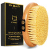 ICANdOIT Dry Brushing Body Brush-Stiff Sisal Bristles Dry Skin Brush,Exfoliating Massage Brush for Cellulite and Lymphatic,Improve Circulation,Stop I