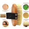 ICANdOIT Dry Brushing Body Brush-Stiff Sisal Bristles Dry Skin Brush,Exfoliating Massage Brush for Cellulite and Lymphatic,Improve Circulation,Stop I