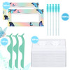 175 Pieces Lash Packaging Wholesale, Include 30 Empty Eyelashes Packaging Box, 30 False Lash Trays, 15 Eyelash Tweezers and 100 Eyelash Brush Mascara