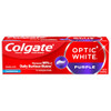 Colgate Optic White Purple Toothpaste for Teeth Whitening, Helps Remove Surface Stains and Polishes Teeth, Enamel-Safe Mint Paste, 4.2 oz